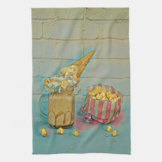 Ice cream lover gift theedoek (Verticaal)