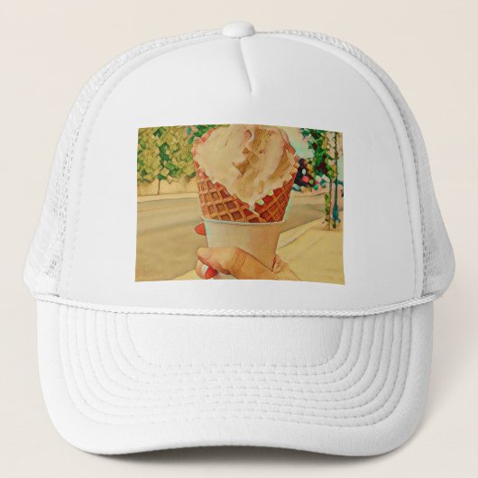Ice cream lover gift trucker pet (Voorkant)