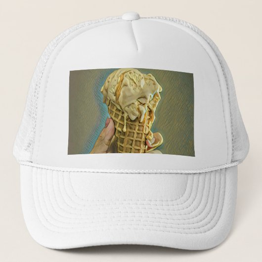 Ice cream lover gift trucker pet (Voorkant)