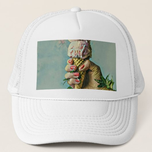 Ice cream lover gift trucker pet (Voorkant)