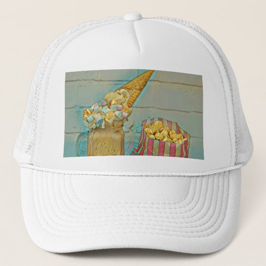 Ice cream lover gift trucker pet (Voorkant)