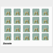 Ice cream lover gift vierkante sticker (Vel)