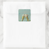 Ice cream lover gift vierkante sticker (Tas)