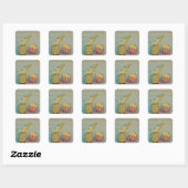Ice cream lover gift vierkante sticker (Vel)