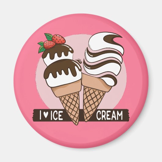 Ice Cream Lover magneten (Voorkant)