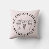 Ice Cream Lover Secret Club Kinder kinderkamer Kussen (Achterkant)