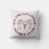 Ice Cream Lover Secret Club Kinder kinderkamer Kussen (Voorkant)