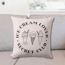 Ice Cream Lover Secret Club Kinder kinderkamer Kussen