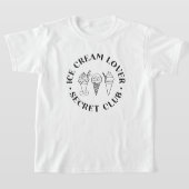 Ice Cream Lover Secret Club Kinder T-shirt (Laagn)