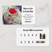 Ice Cream Loyalty-kaart Klantenkaartje (Voorkant / Achterkant)