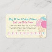 Ice Cream Loyalty Stamp Punch Kaart - Koop 9 Krijg (Voorkant)