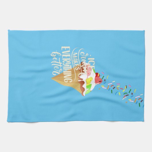 Ice Cream maakt alles beter Theedoek (Horizontaal)