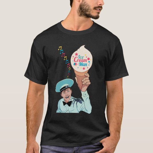 ICE CREAM MAN AFBEELDING T-SHIRT (Voorkant)