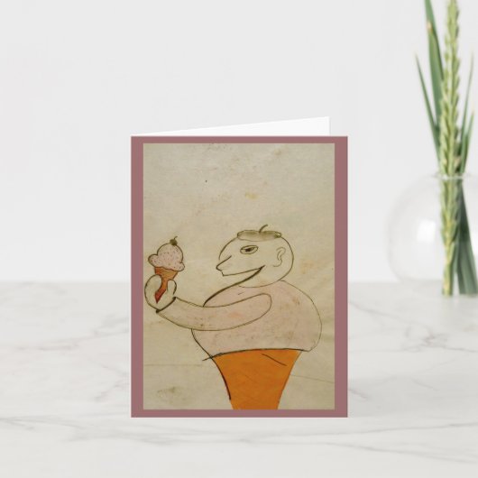 Ice Cream Man Note-kaart, door Brad Hines Kaart (Voorkant)