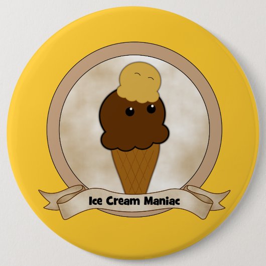 Ice Cream Maniac Ronde Button 6,0 Cm (Voorkant)