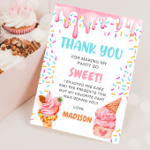 Ice Cream Meisjes Verjaardagsfeest Bedankkaart