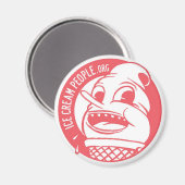 Ice Cream Mensen "retro logo" Magneet (Voorkant / Achterkant)