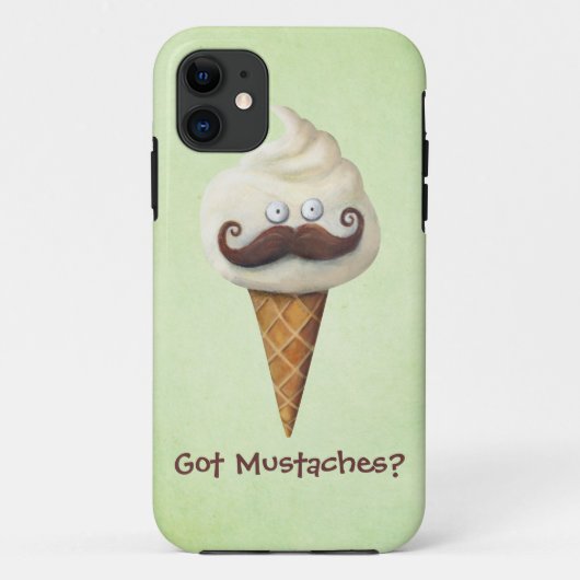 Ice Cream met Mustaches Case-Mate iPhone Case (Achterkant)