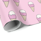 Ice Cream met springen Moderne, kleurrijke Cute Gi Cadeaupapier (Rol Hoek)