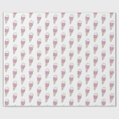 Ice Cream met springen Moderne, kleurrijke Cute Gi Cadeaupapier (Vlak)