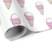 Ice Cream met springen Moderne, kleurrijke Cute Gi Cadeaupapier (Rol Hoek)