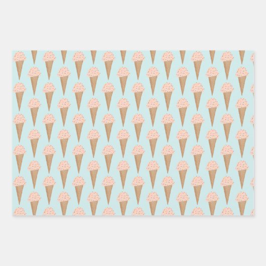 Ice Cream met springen Moderne, kleurrijke Cute Gi Inpakpapier Vel (Voorkant 2)