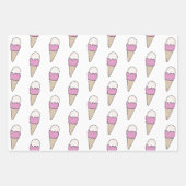 Ice Cream met springen Moderne, kleurrijke Cute Gi Inpakpapier Vel (Voorkant 2)