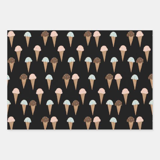 Ice Cream met springen Moderne, kleurrijke Cute Gi Inpakpapier Vel (Voorkant 3)