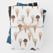 Ice Cream met springen Moderne, kleurrijke Cute Gi Inpakpapier Vel (In situ)