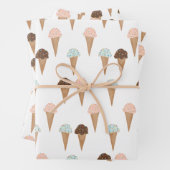 Ice Cream met springen Moderne, kleurrijke Cute Gi Inpakpapier Vel (In situ)