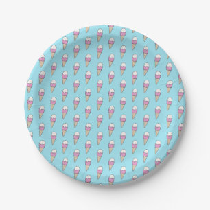 Ice Cream met springen Moderne, kleurrijke Cute Gi Papieren Bordje