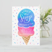 Ice Cream met sprinkelingen uitnodiging van de Bir (Staand voorkant)