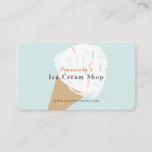 Ice Cream met Sprinkles Blue Shop Visitekaartje