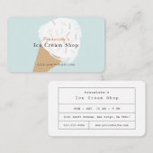 Ice Cream met Sprinkles Blue Shop Visitekaartje (Voorkant / Achterkant)