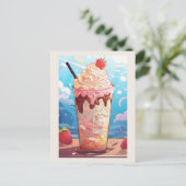 Ice Cream Milkshake Briefkaart (Staand voorkant)
