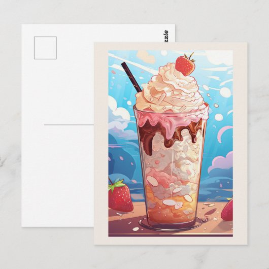 Ice Cream Milkshake Briefkaart (Voorkant / Achterkant)