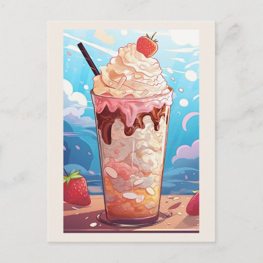 Ice Cream Milkshake Briefkaart (Voorkant)