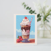 Ice Cream Milkshake Briefkaart (Staand voorkant)