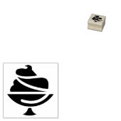 Ice Cream Mini Wooden Art Stamp Rubberstempel (Gestempeld)