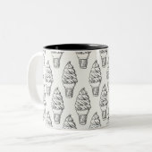Ice Cream-Mok Tweekleurige Koffiemok (Voorkant links)