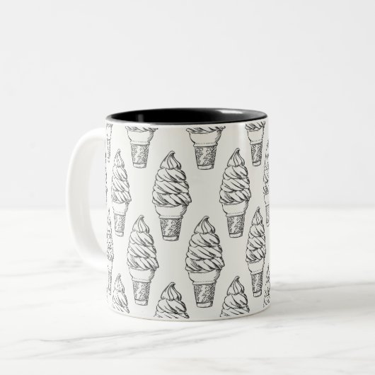 Ice Cream-Mok Tweekleurige Koffiemok (Voorkant links)
