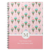 Ice Cream Monogram Notitieboek (Voorkant)