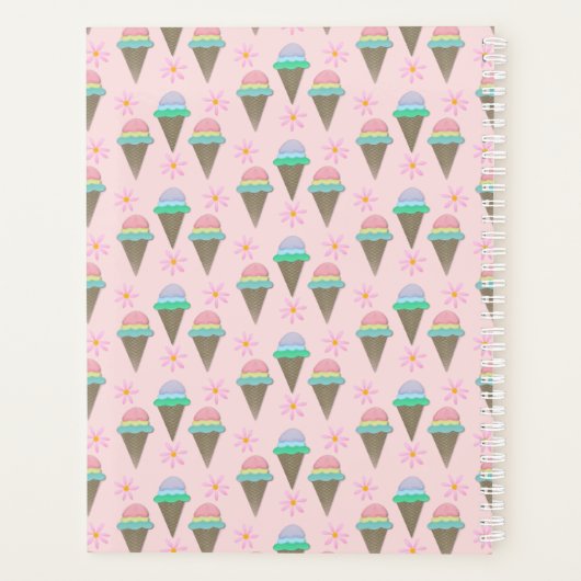 Ice Cream Monogram Planner (Achterkant)