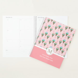 Ice Cream Monogram Planner
