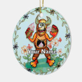 Ice Cream Monster Keramisch Ornament (Links)