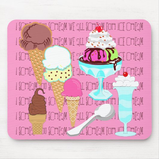 Ice Cream Mousepad Muismat (Voorkant)