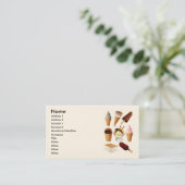 Ice Cream, Naam, Adres 1, Adres 2, Contact.. Visitekaartje (Staand voorkant)