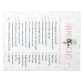 Ice Cream Naam The Cake Shower Game Pack Notitieblok (Voorkant)