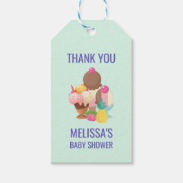 Ice Cream Neopolitan Smaken Baby shower Bedankt Cadeaulabel