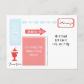 Ice Cream nodig Uitnodiging Briefkaart (Achterkant)